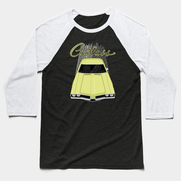 Oldsmobile Cutlass 1969 - yellow Baseball T-Shirt by V8social